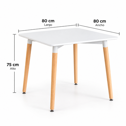Comedor Cuadrado Eames Clásico 4P