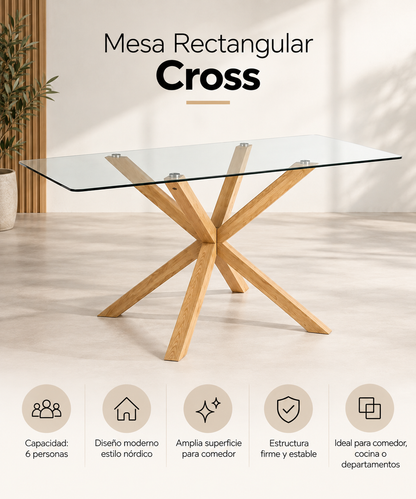 Comedor Windsor Cross Rectangular 6P