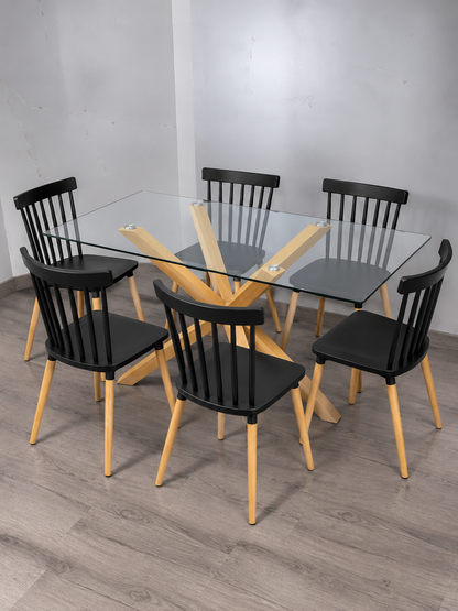 Comedor Windsor Cross Rectangular 6P