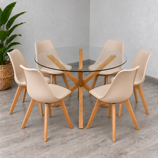 Comedor Redondo 6 personas Cross Tulip