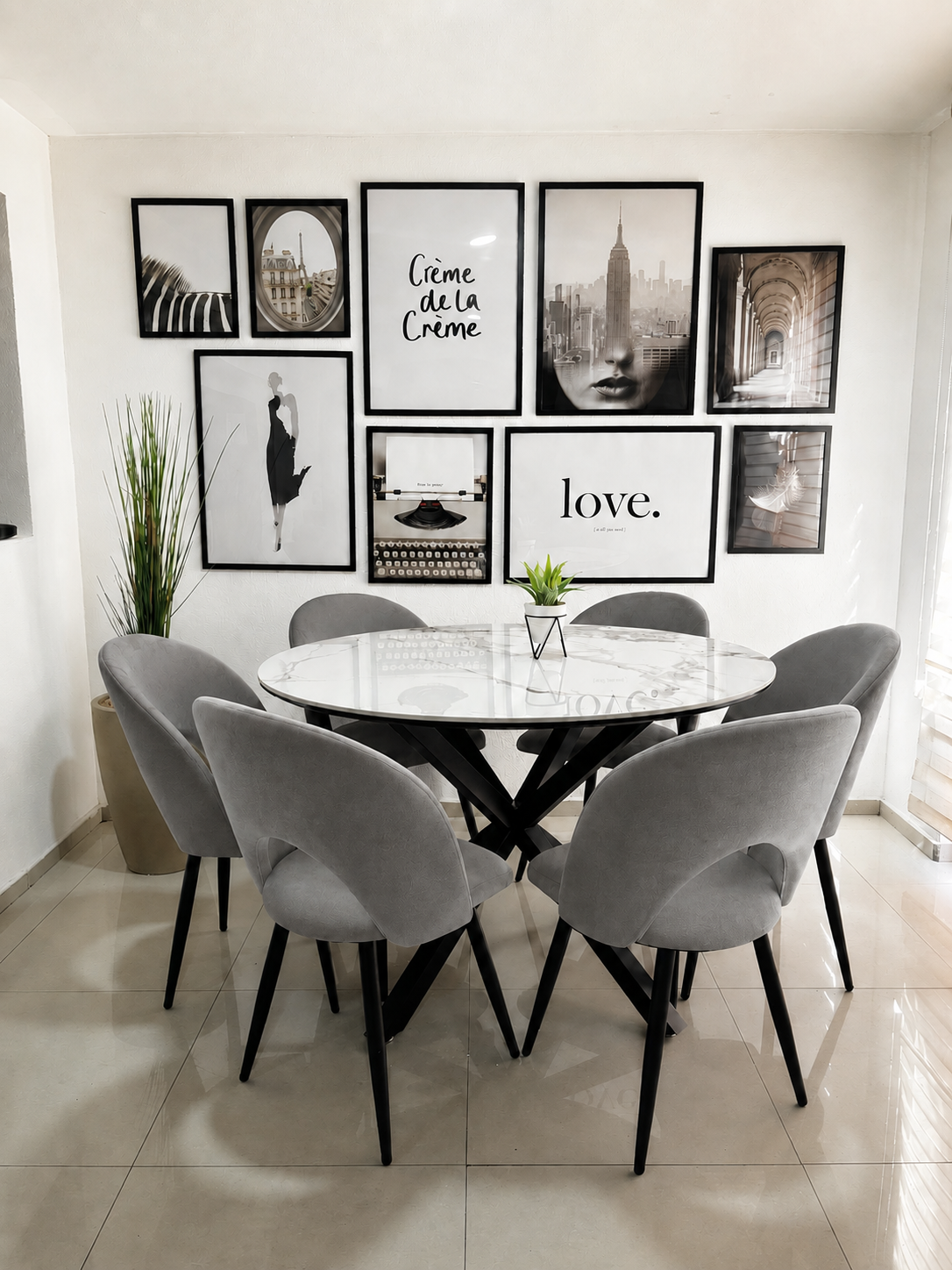 Comedor Cross Viena Stone 6P