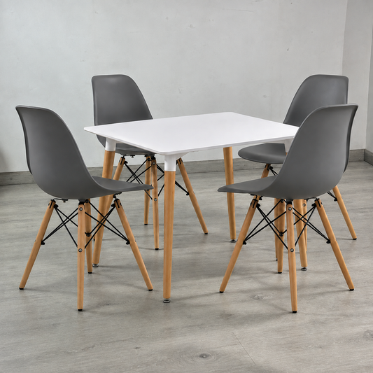 Comedor Cuadrado Eames Clásico 4P