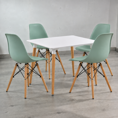 Comedor Cuadrado Eames Clásico 4P