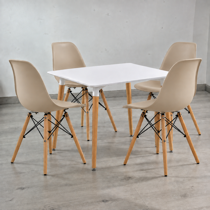 Comedor Cuadrado Eames Clásico 4P