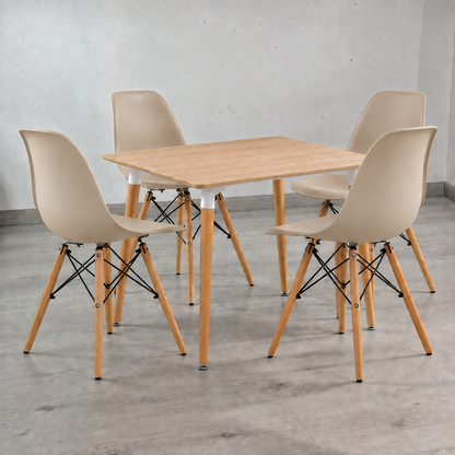 Comedor Cuadrado Eames Clásico 4P