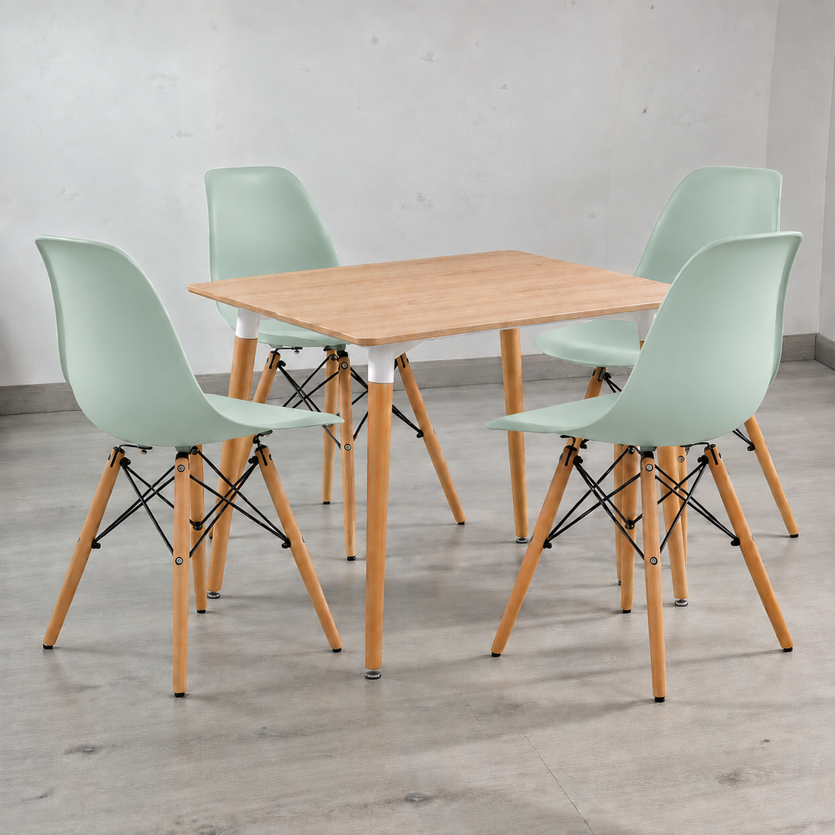Comedor Cuadrado Eames Clásico 4P