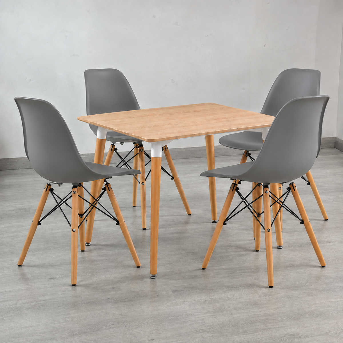 Comedor Cuadrado Eames Clásico 4P