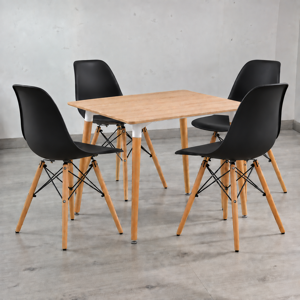 Comedor Cuadrado Eames Clásico 4P