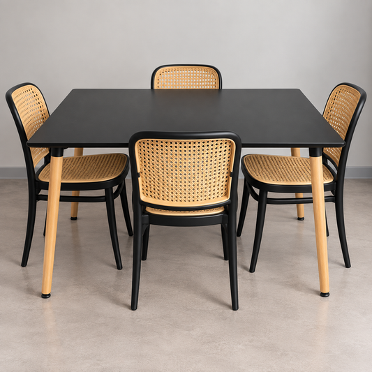 Comedor Lombardía Eames rectangular 4P