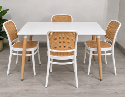 Comedor Lombardía Eames rectangular 4P