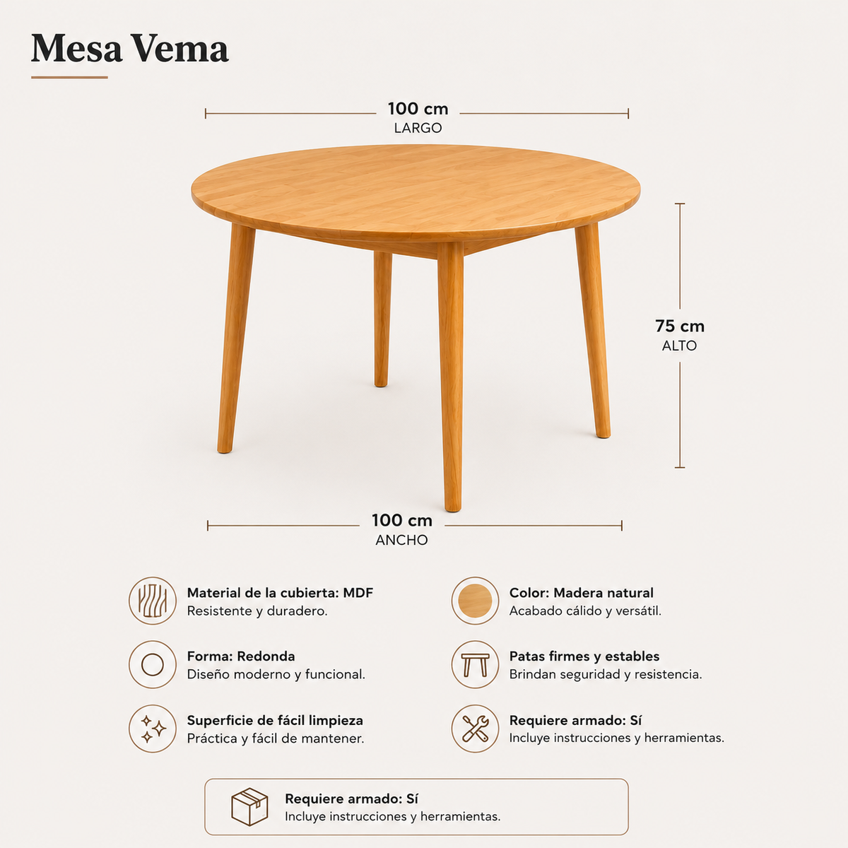 Comedor Fresno Vema 4P