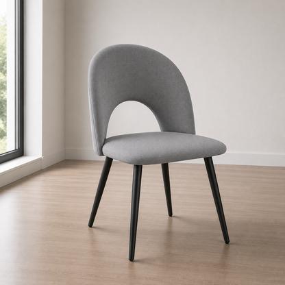 Silla de comedor en terciopelo Viena Patas Negras