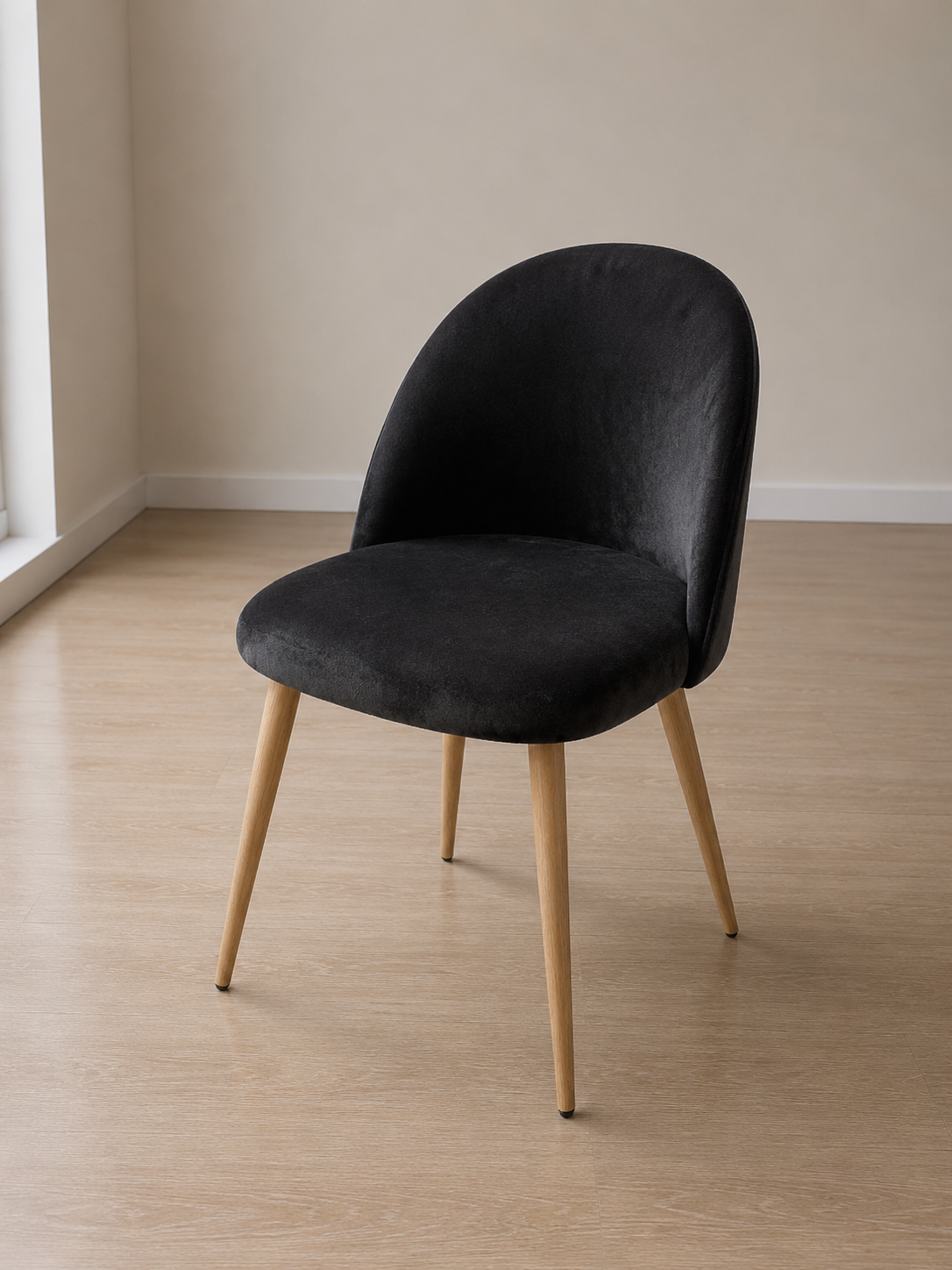 Silla Gabrielle Terciopelo Diseño con Rombos (Patas Simil Madera)