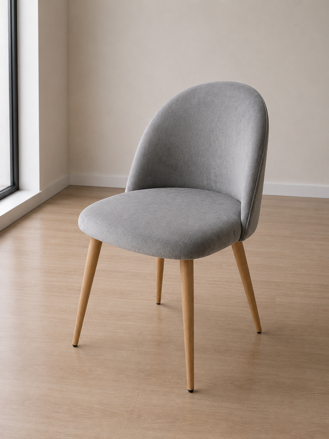 Silla Gabrielle Terciopelo Diseño con Rombos (Patas Simil Madera)