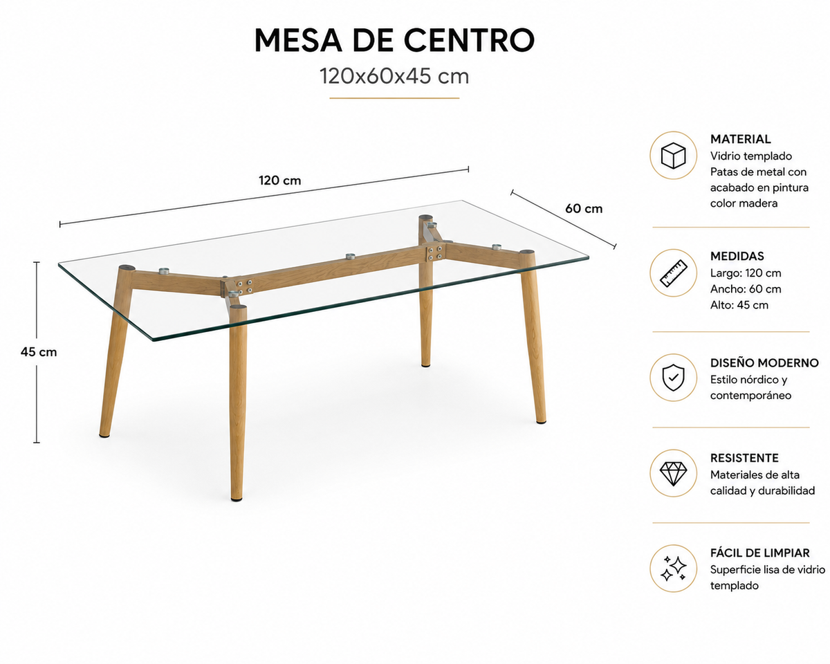 Mesa Centro Equis