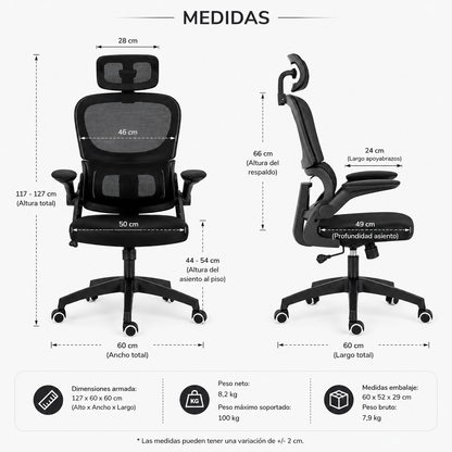 Silla De Escritorio Ergonómica Mesh top