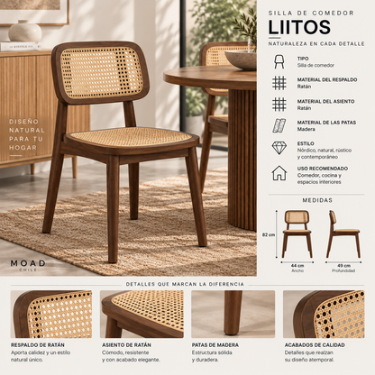 Pack de 2 Sillas De Comedor Liitos