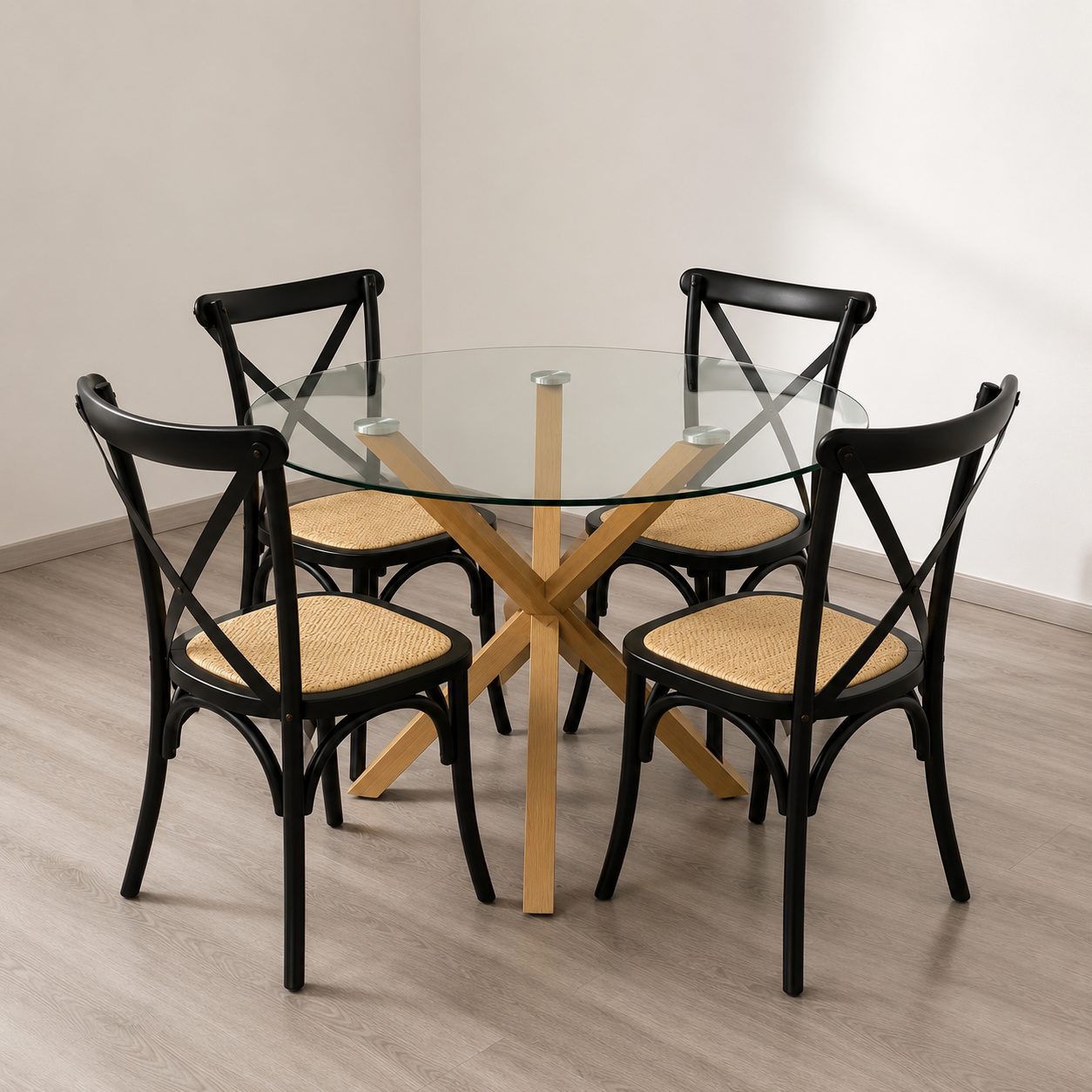 Comedor Crossback Manhattan para 4 personas
