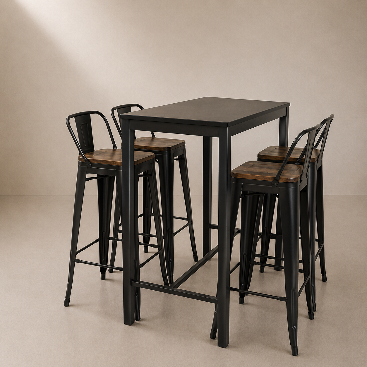 Comedor Alto estilo Bar Tolix Wood 4P