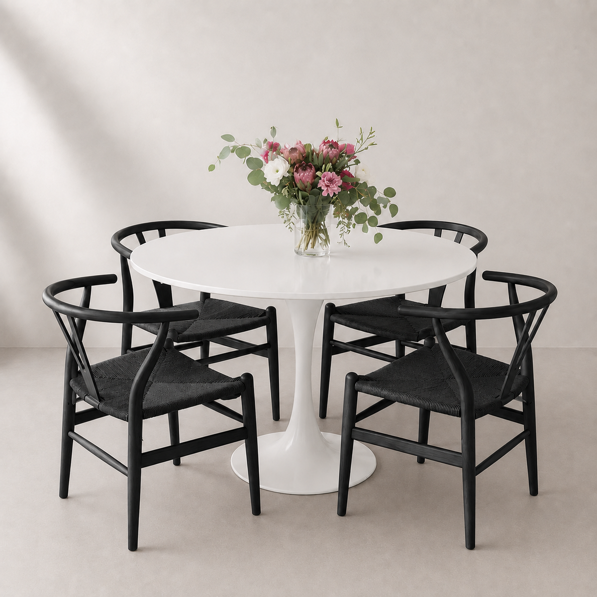 Comedor Tulip Wishbone Madera