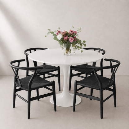 Comedor Tulip Wishbone Madera