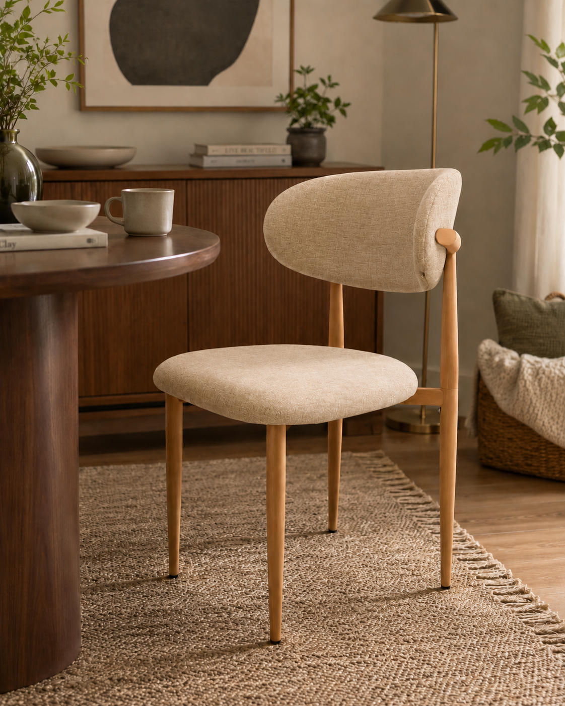 Silla de Comedor Siena Lino Wood