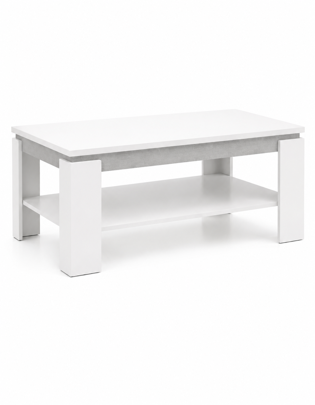 Mesa De Centro de Dos Niveles Oslo Blanca