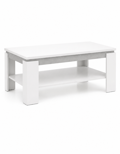 Mesa De Centro de Dos Niveles Oslo Blanca