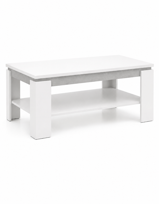 Mesa De Centro de Dos Niveles Oslo Blanca