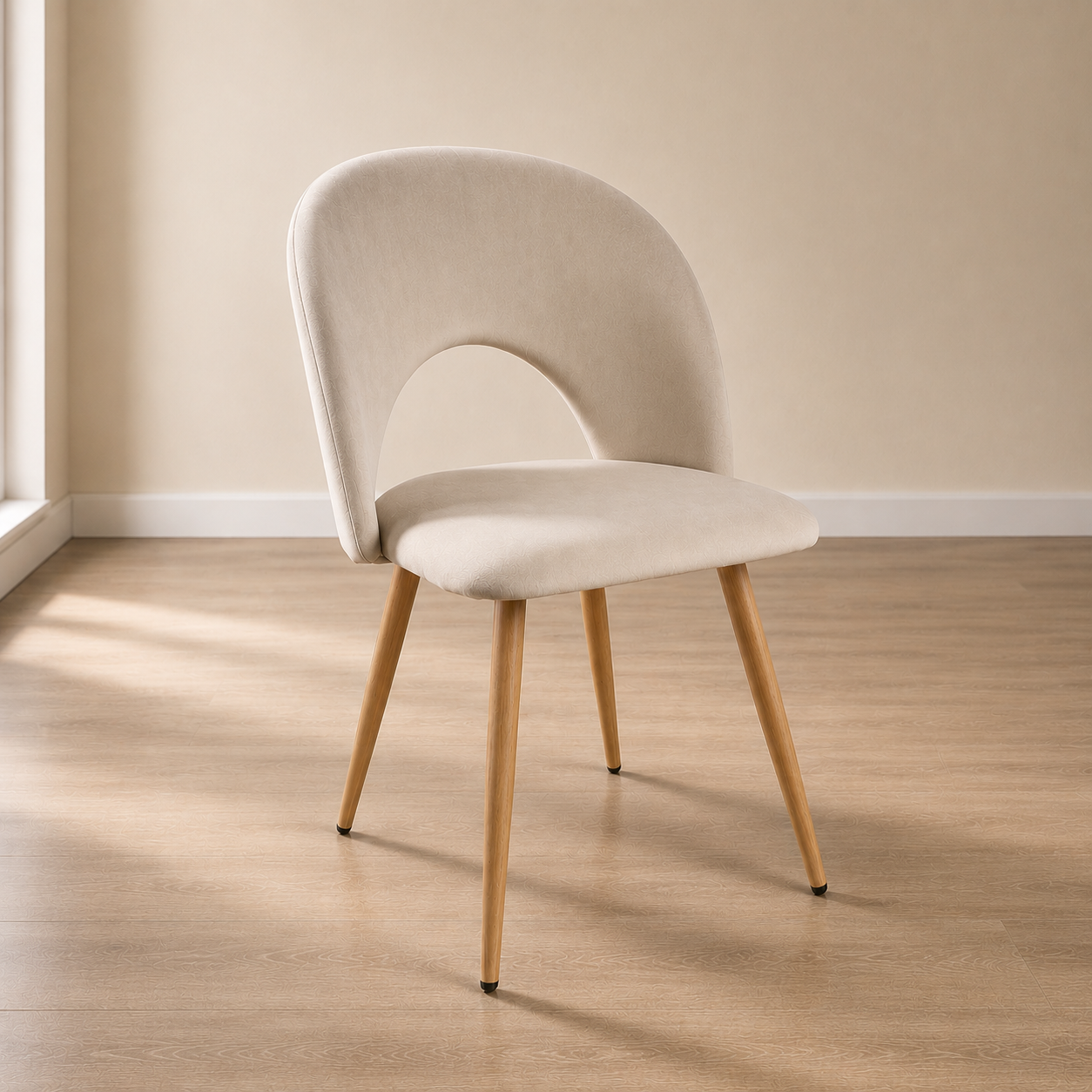 Silla de comedor en terciopelo Viena Patas Simil Madera