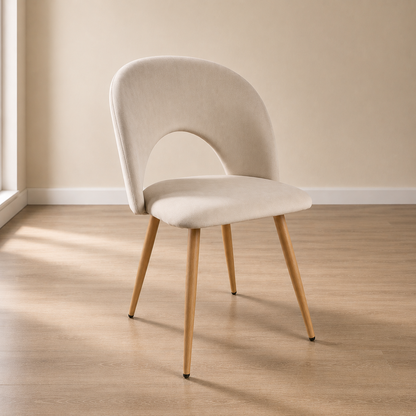 Silla de comedor en terciopelo Viena Patas Simil Madera