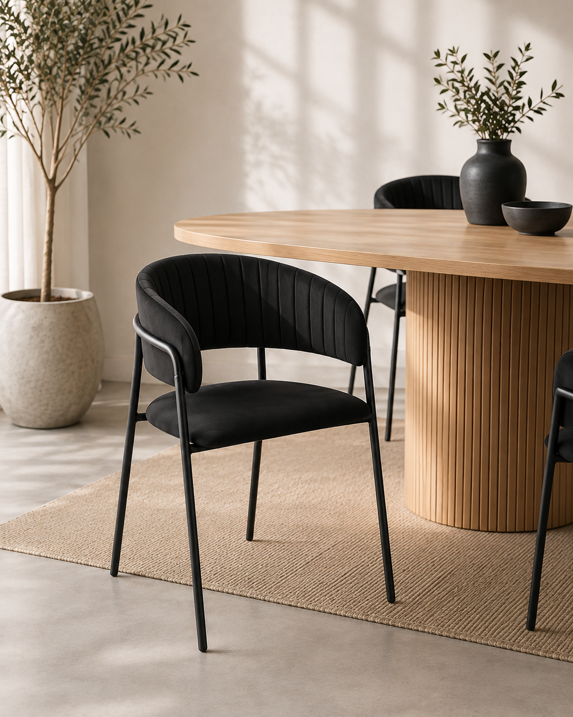 Sitial Velvet Max Black