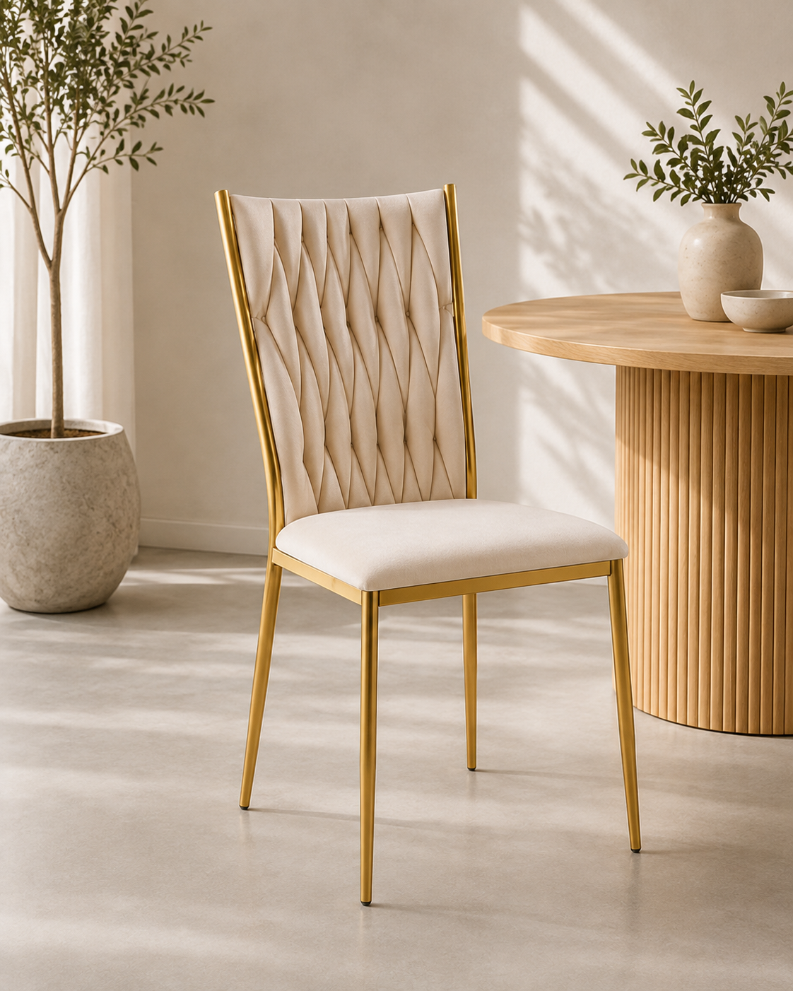 Silla King Terciopelo Gold