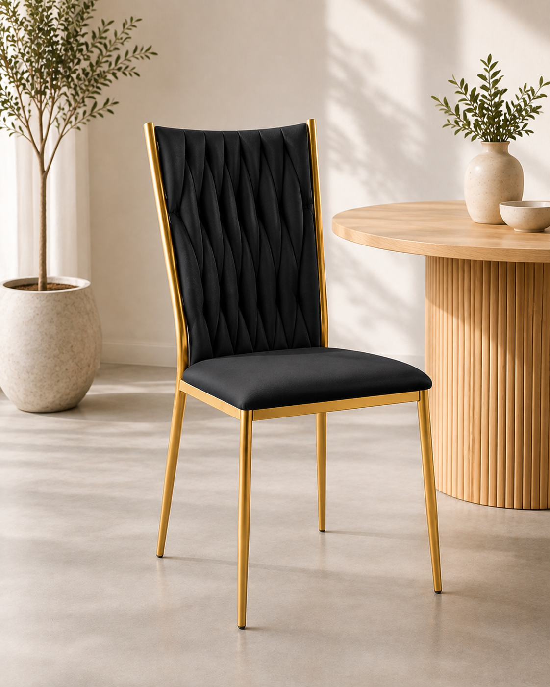 Silla King Terciopelo Gold