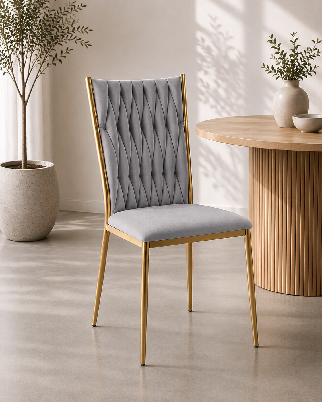 Silla King Terciopelo Gold
