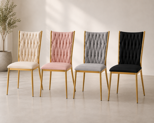 Silla King Terciopelo Gold