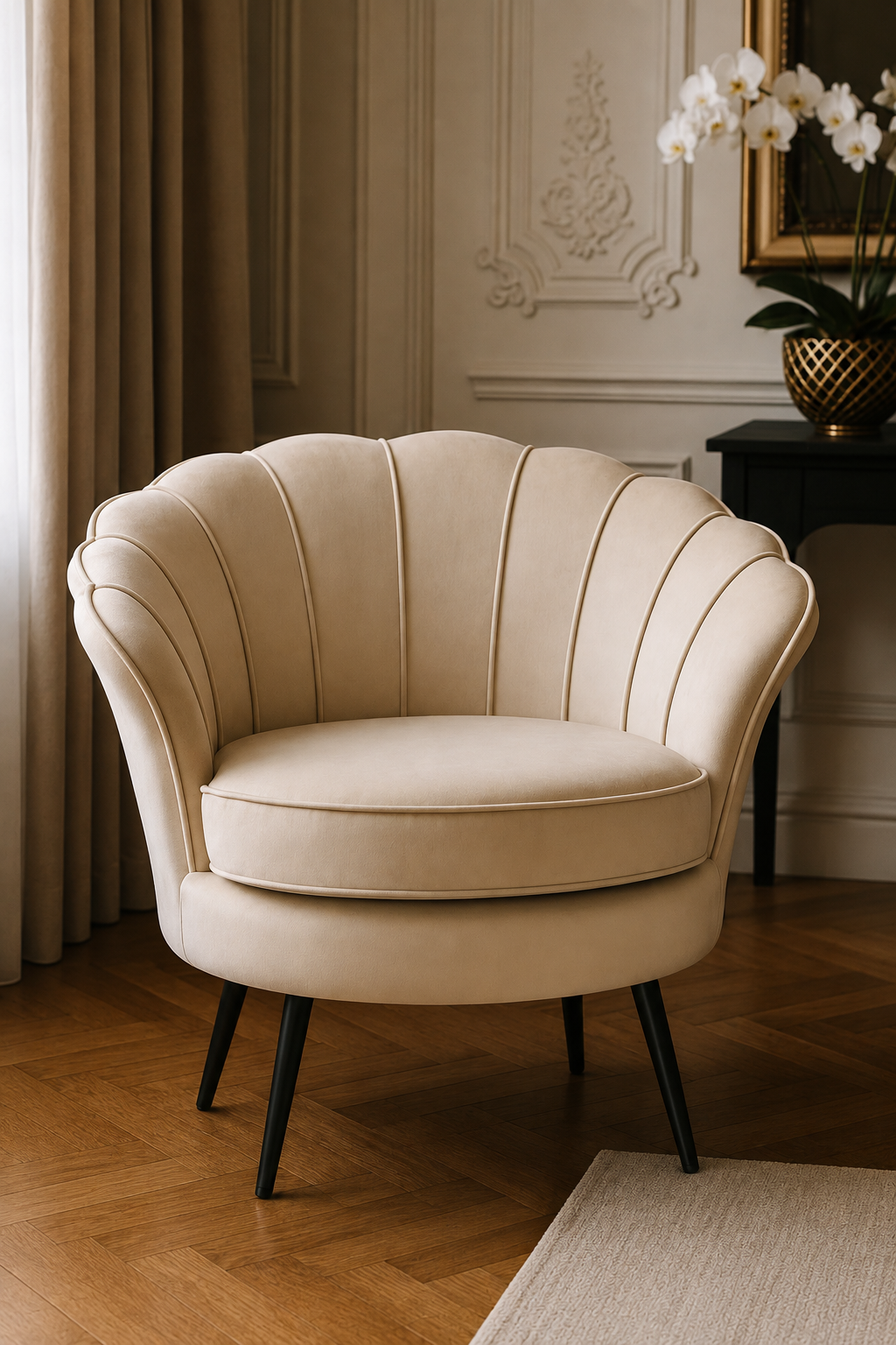 Poltrona Velvet Shell