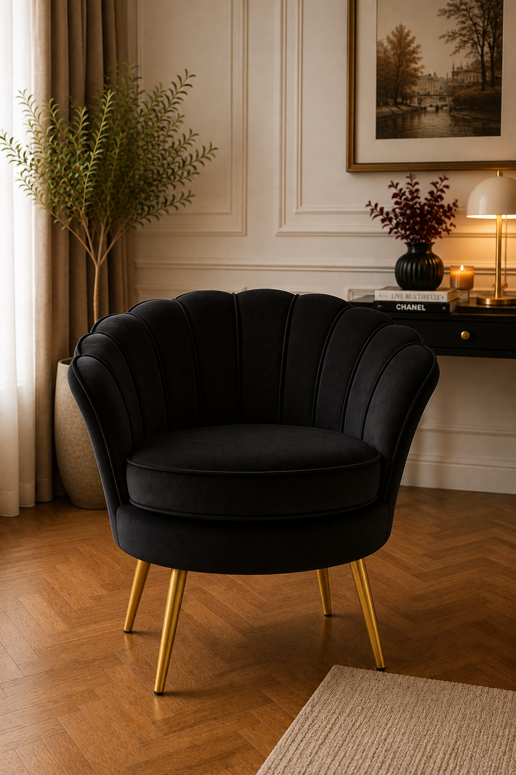 Poltrona Velvet Shell