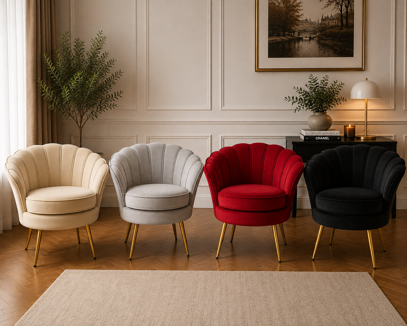 Poltrona Velvet Shell