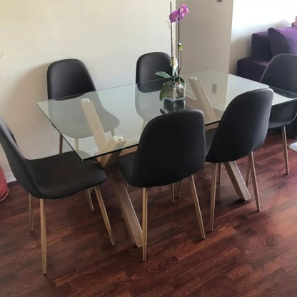 Comedor Paris Lino Cross Bursa Rectangular 6P