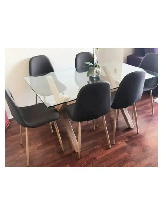 Comedor Paris Lino Cross Rectangular 6P