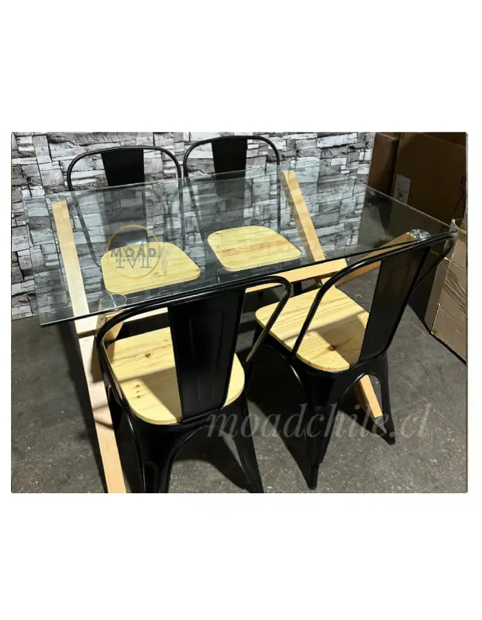 Comedor Cross Rectangular Tolix 120cm Para 4P
