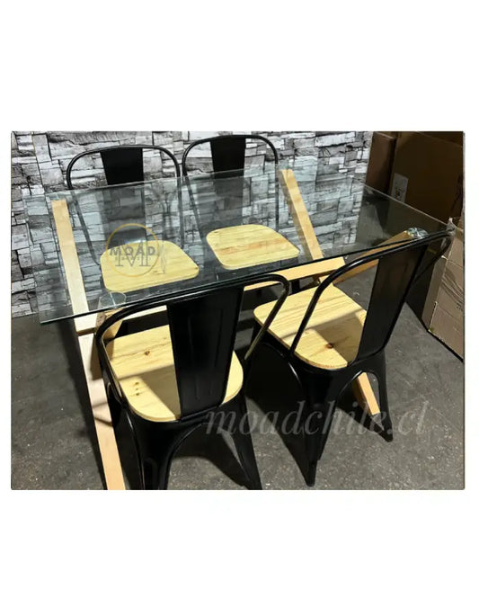 Comedor Cross Rectangular Tolix 120cm Para 4P