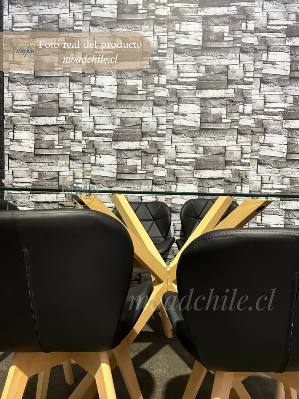 Comedor Rectangular London Cross Mariposa Ecocuero
