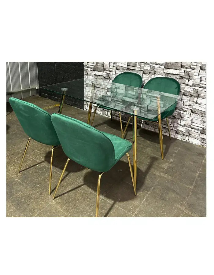 Comedor Rectangular Premium Beetle Glass 4P