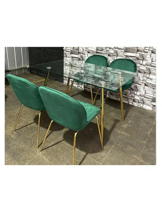 Comedor Rectangular Premium Beetle Glass 4P
