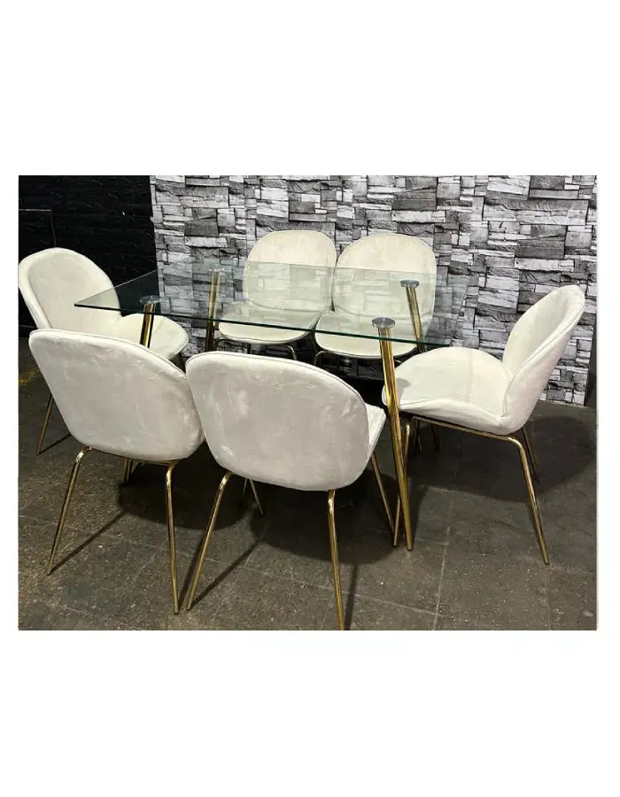 Comedor Rectangular Premium Beetle Glass 6P