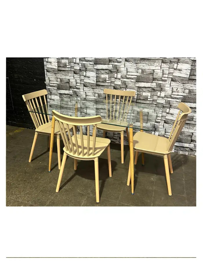Comedor Rectangular Windsor Glass 4P