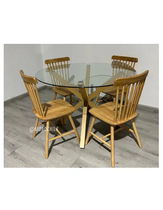 Comedor Suizo Redondo Windsor Madera 4P