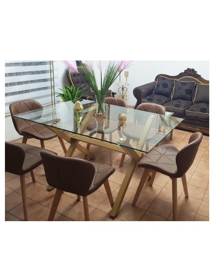 Comedor Mariposa Rectangular Cross 6P